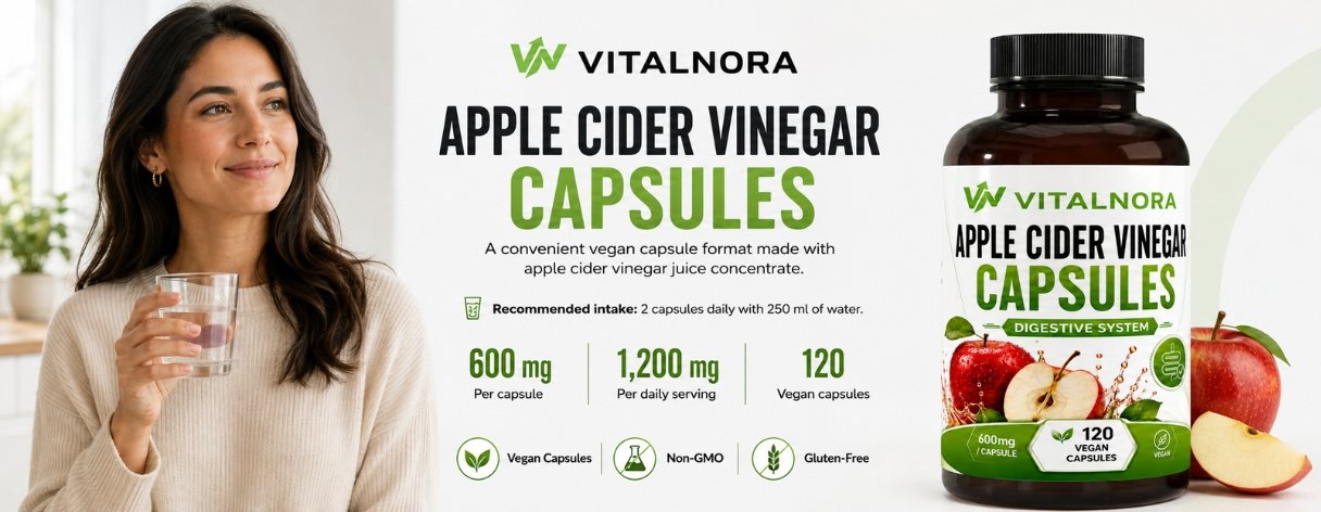 Apple Cider Vinegar Extract Capsules 600mg – 120 Vegan Capsules product information