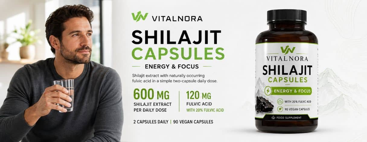 Shilajit (20% Fulvic Acid) – 90 Vegan Capsules product information