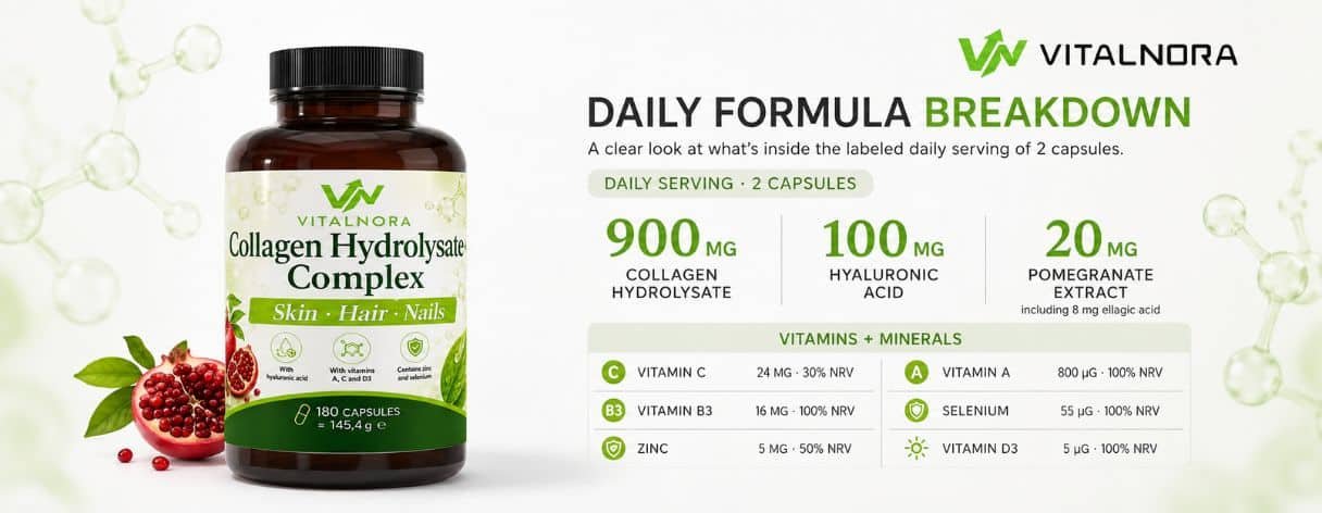 Premium Collagen Hydrolysate PLUS (3000–5000 Da) – 180 Capsules product information