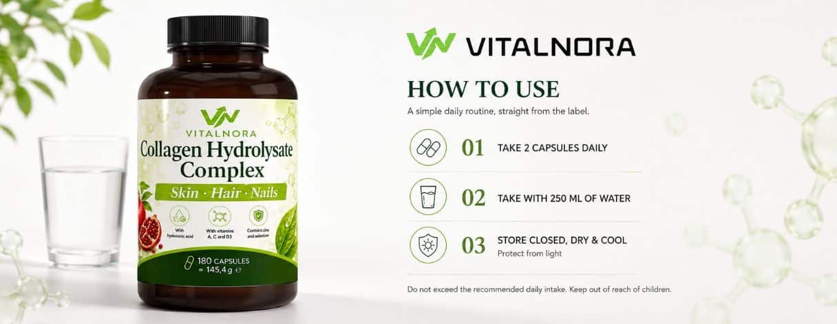 Premium Collagen Hydrolysate PLUS (3000–5000 Da) – 180 Capsules product information