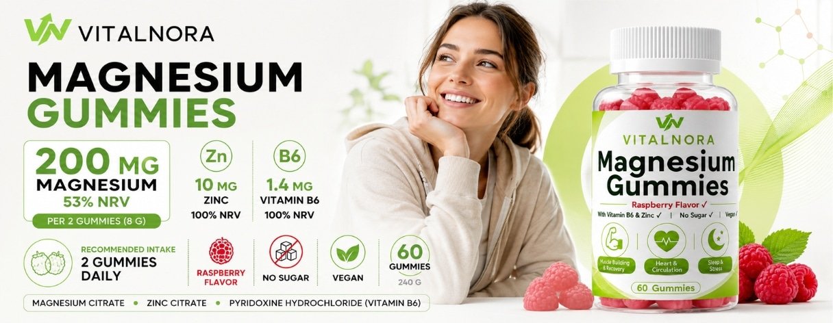 Magnesium + Zinc + Vitamin B6 Gummies — 60 pcs product information