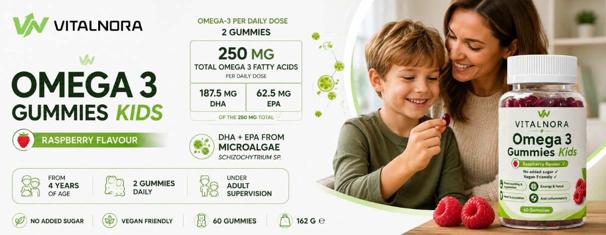 Omega 3 Gummies Kids — Raspberry — 60 Gummies product information
