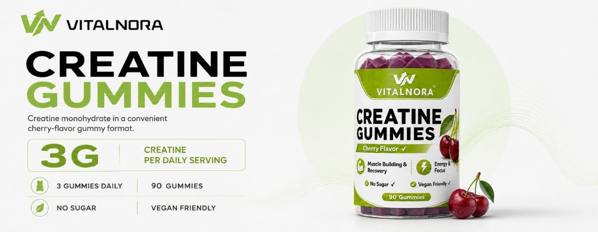 Creatine Gummies Cherry Flavor – 90 Gummies product information