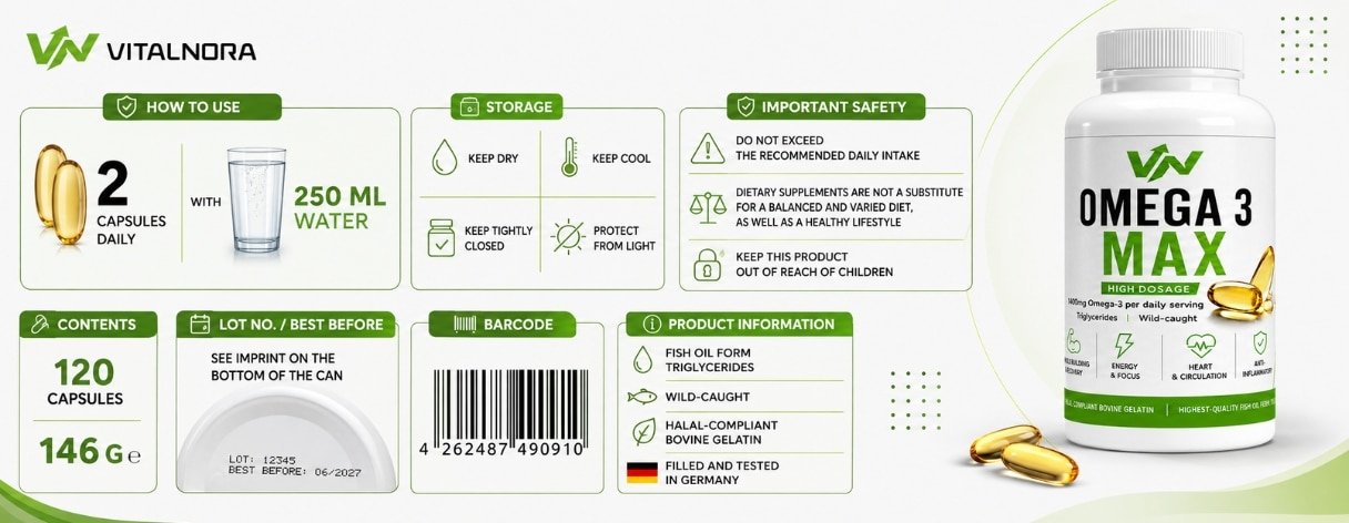 Omega 3 Max 35/25 – 120 Softgels product information