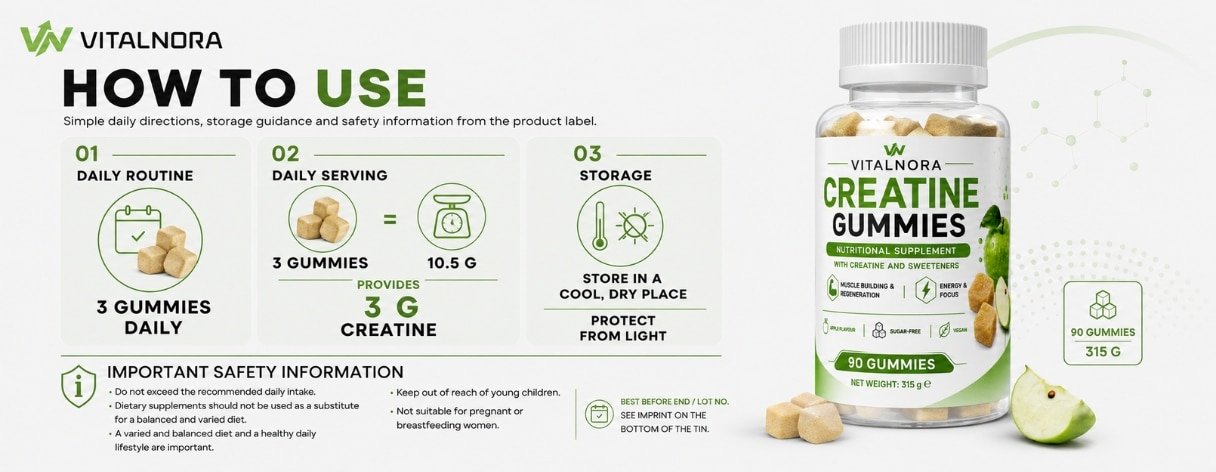 Creatine Gummies – 90 pcs product information