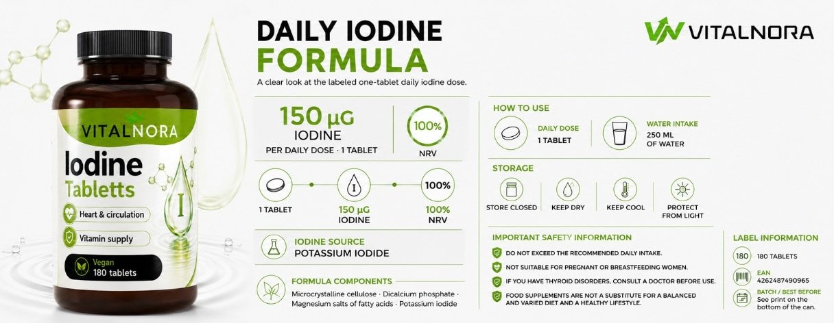 Iodine — 180 Vegan Tablets product information